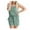 Green, variant on gakvbuo summer tops for men 2024 going out tops set Women Ladies Solid Summer Sleeveless Round-Neck Bandage Pocket Short Jumpsuit