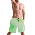 thumbnail image 5 of Dailycode Men's Quick Dry Swim Trunks Beach Shorts Casual Summer Board Shorts with Pockets, Light Pastel Watercolor, 5 of 8