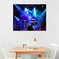 thumbnail image 2 of COMIO  Canvas Print Wall Art Vibrant Blue Stage Lights Drum Set Music Instruments Photography Realism Decorative Concert Multicolor Scenic Fun Pop Art for Living Room, Bedroom, Office, 2 of 4