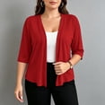 thumbnail image 3 of fatyb Womens Plus Size Cardigan Half Sleeve Lightweight Jacket Open Front Summer Casual Loose Cover Up, 3 of 7