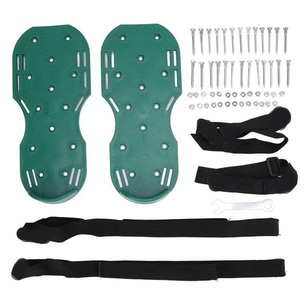 golytefs Lawn Aerator Shoes Aerator Spiked Sandals with Adjustable Strap Gardening Aerator Sandals Anti-slip for Aerating Lawn Soil