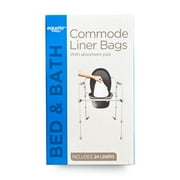 Equate Commode Liner Bags with Absorbent Pad, 24 Count