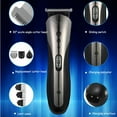 thumbnail image 5 of PENGXIANG KM-1407 Razor Hair ClipperBeard Trimmer for Men Cordless Hair Trimmer Clipper Mustache Trimmer Body Groomer Kit Precision Trimmer Nose Trimmer Waterproof USB Rechargeable 3 in 1(black), 5 of 7