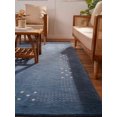 thumbnail image 3 of Rugsotic Carpets Handmade Rugs Hand Knotted Loom Rectangle 3'x5' Blue Wool for Indoor Use, 3 of 14