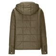 thumbnail image 3 of Puffer Jackets for Women Quilted Lightweight Coats Trendy Hooded Zip Up Casual Fall Oversized Puffy Jacket Coat with Pockets, 3 of 6