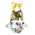 thumbnail image 1 of Seyurigaoka Baby Girls Princess Sleeveless Romper with Sequins, Cherry Print, 1 of 8
