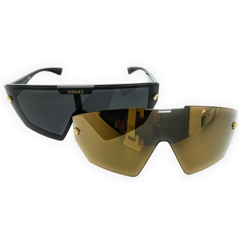 VERSACE HORIZON MAXI SHIELD Medusa Clear 4461 Clip On 2 Lens