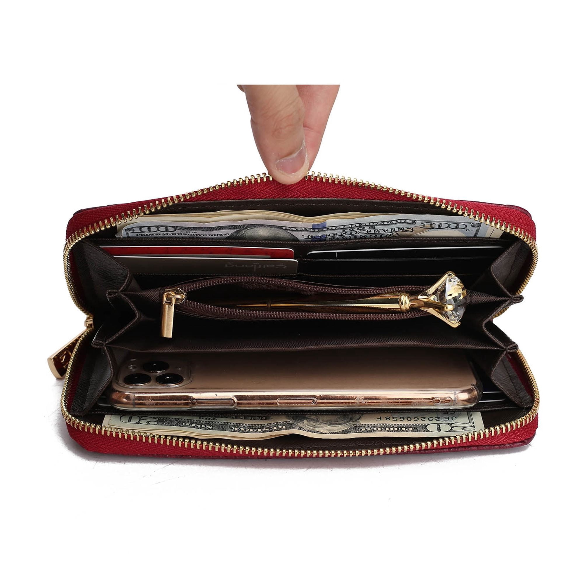 MKF Collection Allison Women's Tote Bag and Wallet Set, Vegan Leather Handbag Purse For Travel and Work By Mia K. -,Navy