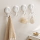 thumbnail image 1 of Gancho giratorio con adhesivo fuerte - pack de 4, ganchos ajustables sin rastros para baño, cocina, dormitorio y oficina, plástico blanco de ABS, 1 of 6