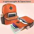 thumbnail image 6 of Trailmaker 17" Backpack – Reflective School Backpack with Padded Straps, Water Bottle Pockets for Kids & Adults, School Travel Camp (Orange), 6 of 12