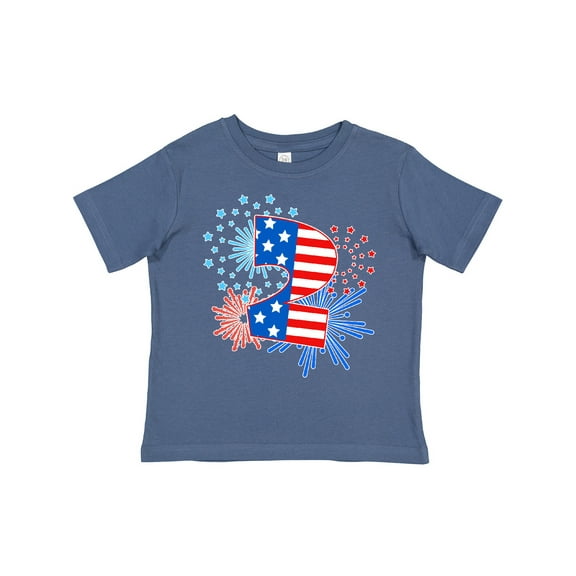 Inktastic Second Birthday Fourth of July Fireworks Boys or Girls Toddler T-Shirt
