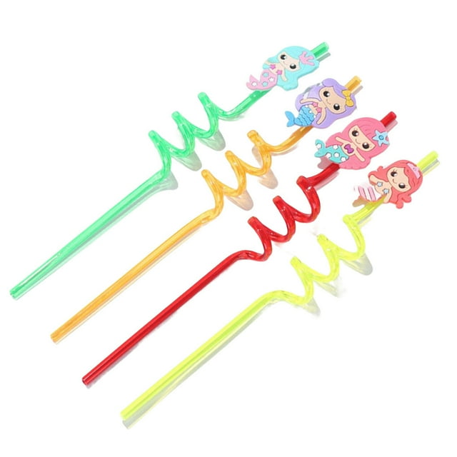 4 Pieces Silicone Straws Festival Party Drinking Straws Set 4 Milk Juice Coffee Tea Decor Straws Home Bar Kitchen Tableware Serveware