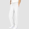 thumbnail image 6 of LJEFF Mens wide Leg Drawstring Pants, Lightweight Elastic Waist Breathable Drawstring Casual All Season Trousers White Size 14, 6 of 9
