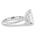 thumbnail image 5 of ESTE ORIGIN 5 Ctw Radiant Cut Moissanite Pavé Hidden Halo Ring in 14K White Gold for Women, 5 of 8