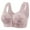 Gray, variant on Bigersell Bra for Seniors Women - Comfortable Snap Bra - Snap Front Push up Padded Bras No Underwire - Old Women Front Closure Comfort Strap V-Neck Lace Bras Gray 42
