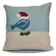 thumbnail image 2 of Simply Daisy 16" x 16" Merry Christmas Bird Animal Print Outdoor Pillow, Icicle, 2 of 6
