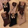 thumbnail image 3 of 1Pair Plush Bear Stockings Autumn Winter Female Stockings Kawaii Cute Socks Lovely Korean Style Socks For Girls, 3 of 9