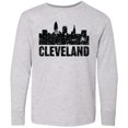thumbnail image 3 of Inktastic Cleveland Skyline Grunge Long Sleeve Youth T-Shirt, 3 of 5