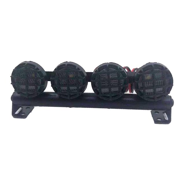 Barra de luz LED ultrabrillante multifunción para 1/10 -4 SCX10 90046 90047 D90 D110 coche de carreras plano camión de rueda gran de 4 LED Baoblaze proyector de coche rc