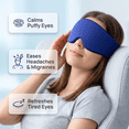 thumbnail image 2 of Cooling Gel Eye Mask Sleep, Cold Compress for Puffy Eyes & Migraine Relief - Reusable Weighted Sleeping Mask for Dark Circles, After Surgery Recovery, Eye Care, Ice Pack for Face (Blue), 2 of 7