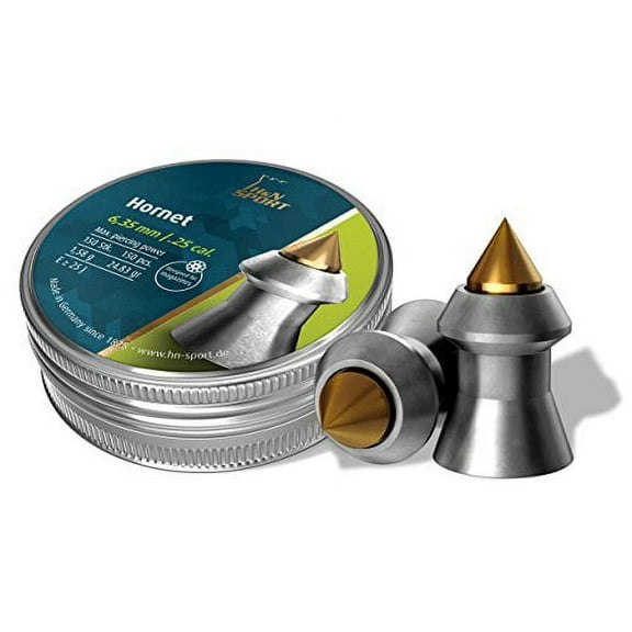 H&N Sport 92426350003 H&N Hornet Pointed Airgun Pellets .25 Cal, Gray