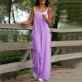 thumbnail image 3 of Kureaily Womens Casual Jumpsuit Comfortable Shoulder Strap Loose Jumpsuit Pocket Summer Jumpsuit Beach Lounge Jumpsuit, 3 of 5