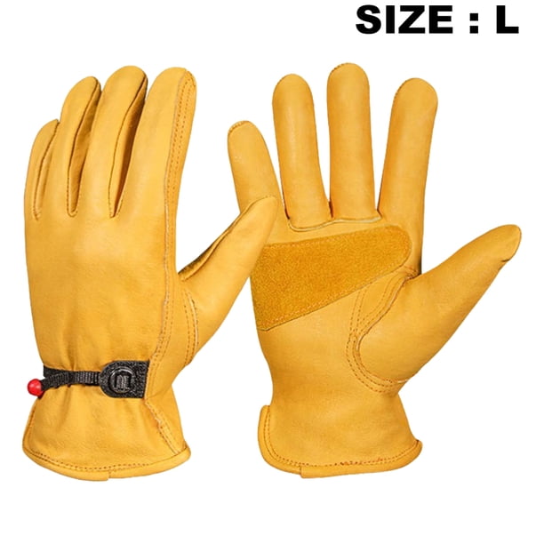Guantes de jardinería de cuero para mujer: guantes de trabajo para desmalezar, cavar, plantar, rastrillar y podar