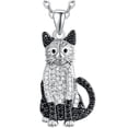 thumbnail image 1 of Accesorios de joyería para gatos CatNeck06 1Pza Siamese Plata/Negro Metal Cadena y Dije., 1 of 1