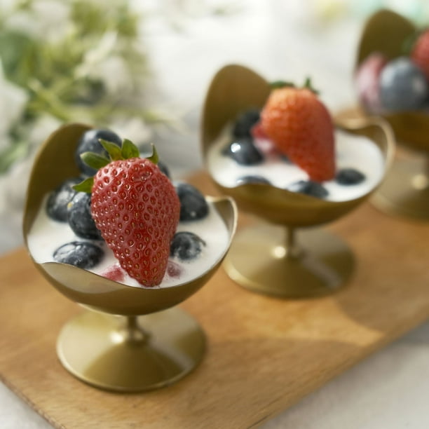 Efavormart 24 Pack Gold 3oz Mini Plastic Dessert Bowls, Disposable