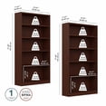 thumbnail image 2 of Bush Furniture Universal 5 Shelf Bookcase Vogue Cherry Set of 2 UB003VC, 2 of 8