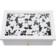 thumbnail image 4 of MONIPA 6 Layers 5 Drawers Wooden Jewelry Box Large Jewelry Organizer Wooden Storage Box Case for Rings, Necklaces, Earrings, Bracelets Christmas Gift (White), 4 of 14