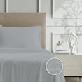 thumbnail image 3 of Color Sense Ensemble de Draps 3 Pcs 100 % Percale de Coton, Frais et Net, Gris Pâle, pour Lit Simple., 3 of 5