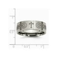 thumbnail image 6 of Titanium Flat 8mm Laser Design Brushed Band, 6 of 6