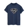 thumbnail image 2 of DC Comics Womens Superman Logo Sketch Cotton Boyfriend T-Shirt, 2 of 3
