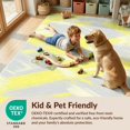 thumbnail image 4 of Design&I 8'x10' Washable Area Rug Sleek Flatweave Pet Friendly Abstract Rgu Geometric Composition Delicate Floating Details for King Size Bedroom, Under Bed, 4 of 7