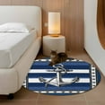 thumbnail image 2 of Round Rug 3.3Ft Washable Non-Slip, Navy Blue Anchor Circle Area Rugs for Living Room Bedroom, Nautical Summer Beach Coastal Ocean Indoor Floor Mats Carpet Runner for Home Decor Aesthetic, 2 of 8