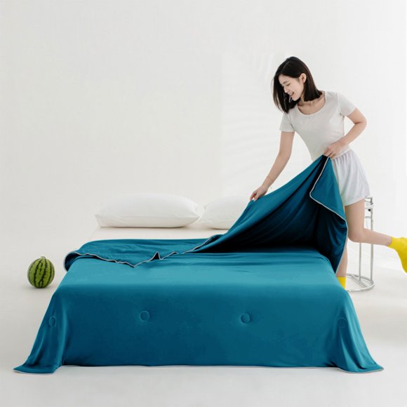 Ice Blanket For All Season Lightweight Summer Cooler Quilt For Hot Sleepers And Night Sweats Cooler Comforter Double Cold Effect Blanket Cooler Fiber Soft Blanke