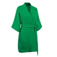 thumbnail image 7 of Womens Soft Pajama Clearance- Silk Satin Solid Color Sexy Bathrobes Plus Size Robe Sleepwear Green Size M, 7 of 7