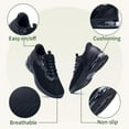 thumbnail image 6 of Mens Walking Shoes Non Slip Running Shoes Workout Athletic Tennis Breathable Shoes Gym Sneakers Black Size 7, 6 of 7