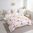thumbnail image 3 of Castle Fairy Chic Flowers Bedding Comforter Set 7 Pieces for Female Men Women,Spring Garden Full Bedding Set Lightweight,Floral Blossoms Fitted Sheet Flat Sheet,Breathable Home Decor,Reversible, 3 of 8