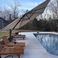 thumbnail image 1 of PURPLE LEAF Parasols Déportés d'Extérieur 13 Pi Carrés en Aluminium, Parasols Suspendus Décalés avec Rotation à 360°, Inclinaison Réglable, Grand Parasol de Jardin/piscine/patio, Beige, 1 of 13