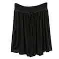 thumbnail image 2 of Only Moment Shorts for Women Trendy Modal Summer Casual Wide Leg Loose High Waist Drawstring Dressy Shorts 2026 Beach Vacation Clothes Womens Cargo Shorts Black,M, 2 of 3