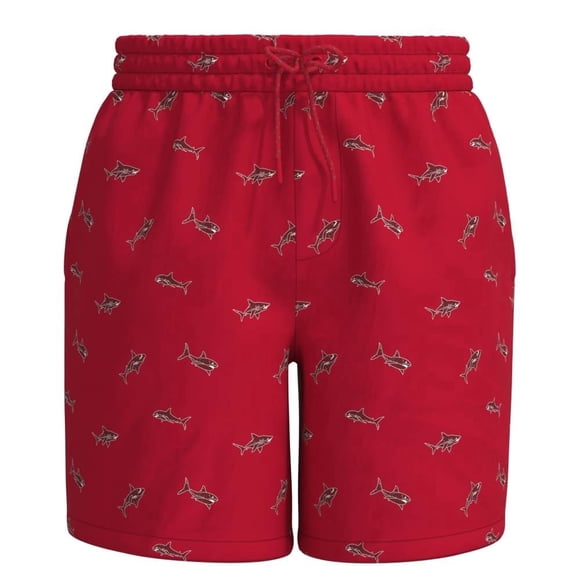 Traje de Baño OP Para Hombre Estampado Tiburones Rojo T G
