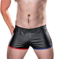 thumbnail image 1 of POINTERTECK Mini Short en Cuir PU pour Homme Shorts Slim Fit Tentation Masculine, 1 of 4
