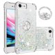 thumbnail image 1 of Funda para iPhone SE 2022/2020 con Brillo Líquido Flotante, Purpurina, Parachoques y Anillo Giratorio Soporte, 1 of 5