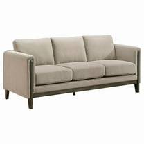 Coaster Islington Upholstered Fabric Panel Arm Sofa in Taupe Brown