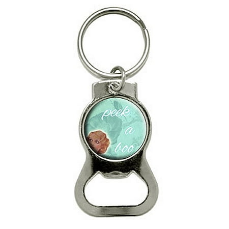 250 Round Magazine - Peek a Boo - Vintage Pulp Magazine Cover Round Bottle Opener Keychain