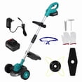 thumbnail image 1 of Cortadora de césped portátil sin escobillas, cortadora de césped eléctrica, cortadora de césped inalámbrica, poste telescópico ajustable con ruedas auxiliares para patios, jardines, parques, 1 of 11
