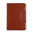 thumbnail image 1 of Injueey Carpeta elegante de PU con asas para tarjetas de crédito y efectivo adecuado tanto para hombres como para mujeres ID de maletín de cartulina marrón, 1 of 6