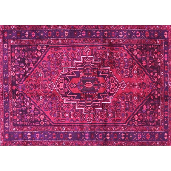 Ahgly Company Indoor Rectangle Persian Pink Traditional Area Rugs, 7' x 9'